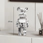 27cm - PAINTED GRAFFITI BEAR RESIN DESKTOP STATUE/ORNAMENTS