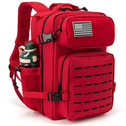 25L - TACTICAL OUTDOOR HIKING BACKPACK W/DUAL BOTTLE HOLDER