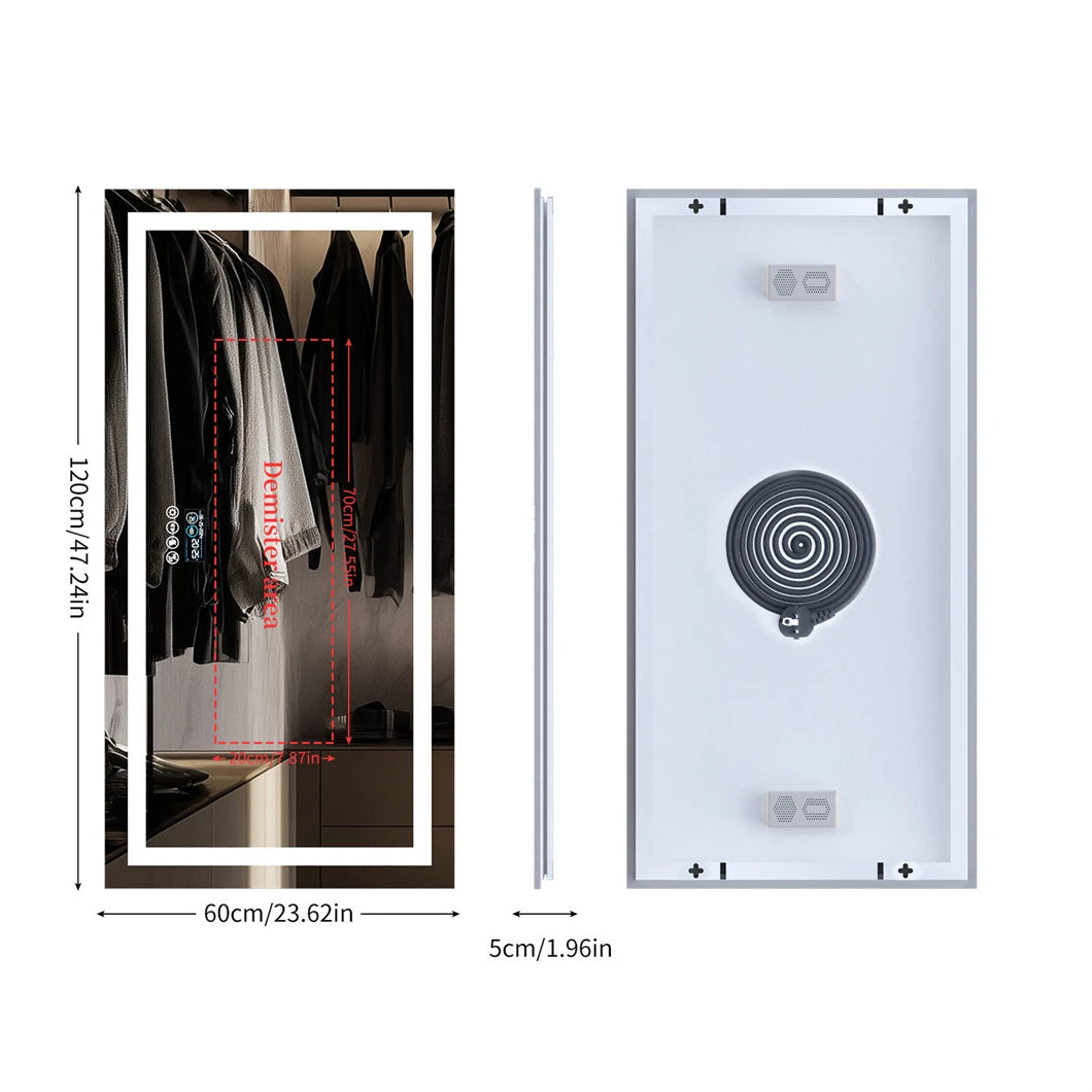 SMART LED XXL BATHROOM VANITY MIRROR W/BLUETOOTH