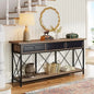 34.65in x 70.86in - EXTRA LONG FARMHOUSE STYLE CONSOLE TABLE, W/3-DRAWERS