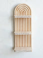 1Pc - Boho 3-Tier Wooden Wall Mounted Arch Shelf Organizer