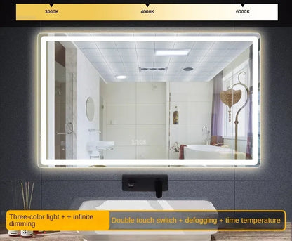LED LIT - LUXURY WALL-MOUNTED TOUCH SCREEN BATHROOM MIRROR