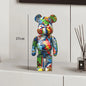 27cm - PAINTED GRAFFITI BEAR RESIN DESKTOP STATUE/ORNAMENTS