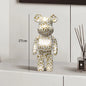 27cm - PAINTED GRAFFITI BEAR RESIN DESKTOP STATUE/ORNAMENTS