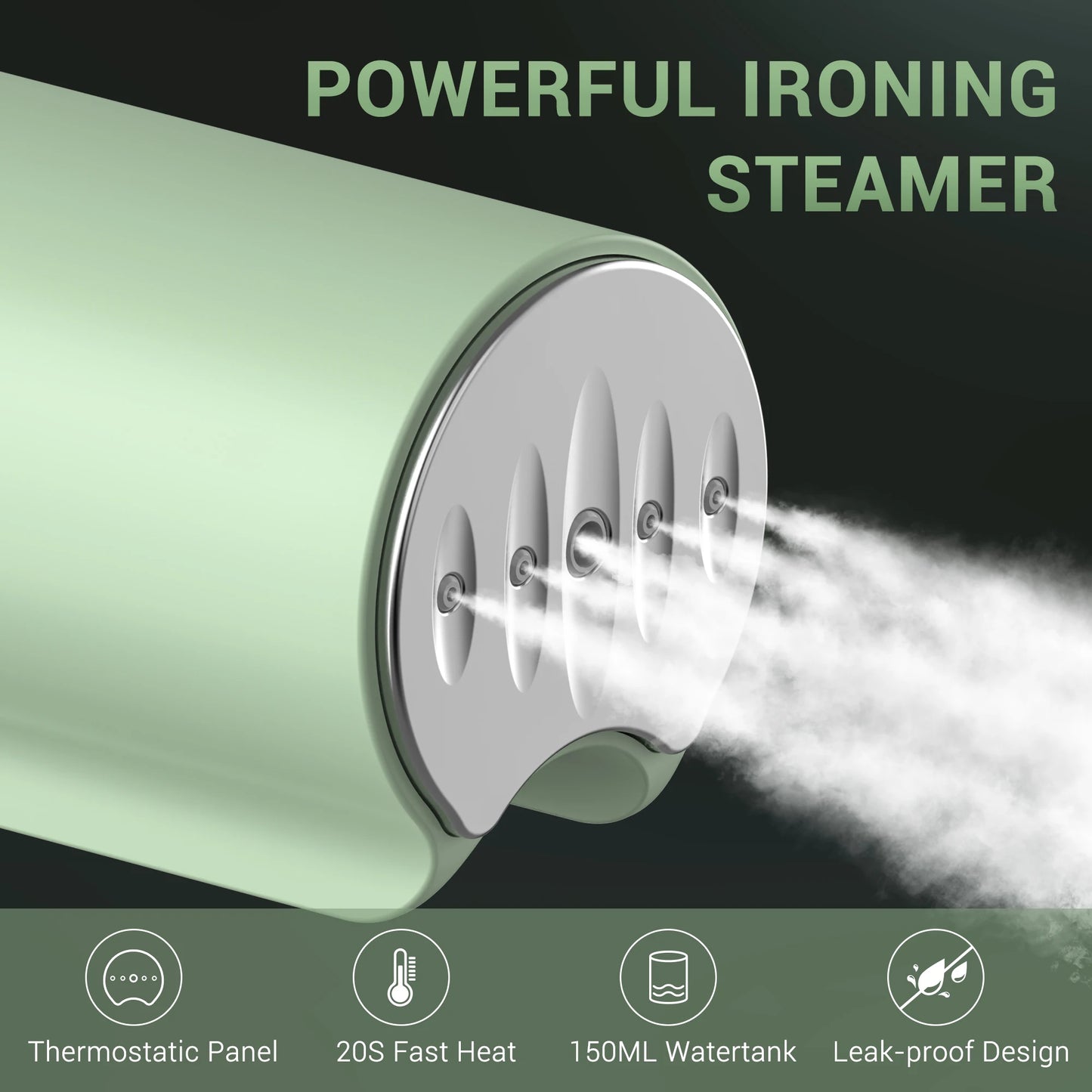 110V/220V - 1000W PORTABLE ELECTRIC HANDHELD GARMENT STEAMER IRON