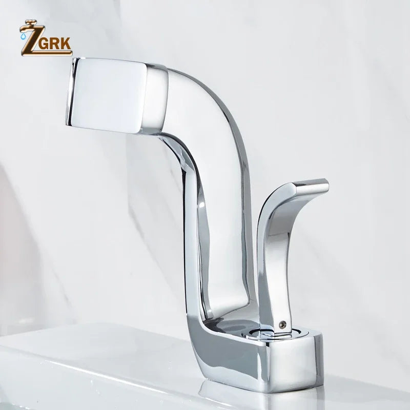 LUXURIOUS BATHROOM WATERFALL FAUCET GOLD, BLACK, CHROME