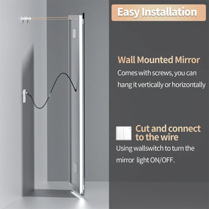 SMART LED XXL BATHROOM VANITY MIRROR W/BLUETOOTH