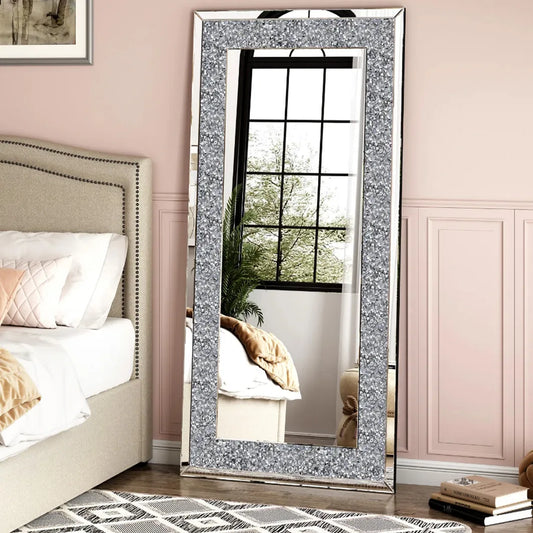 XXXL LARAGE DIAMOND, CRUSHED CRYSTAL DECORATIVE MIRROR
