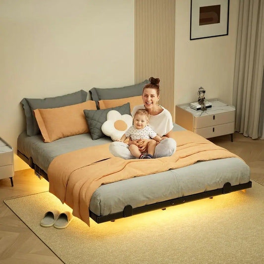 MODERN FLOATING DESIGNED FULL-SIZE BED FRAME