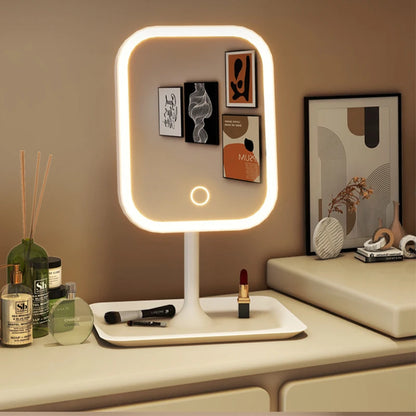 3-COLOR LED LIGHT DESKTOP VANITY MAKEUP MIRROR