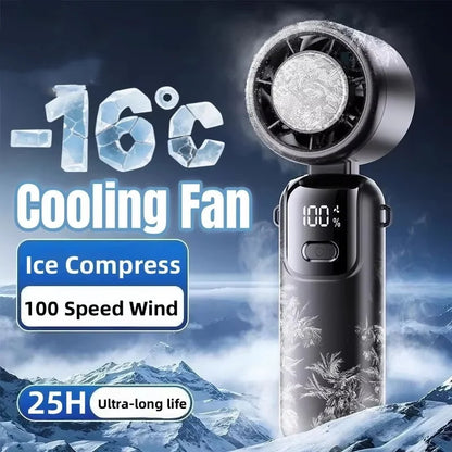 100-SPEEDS - HANGING ICE PACK HANDHELD HIGH SPEED FAN