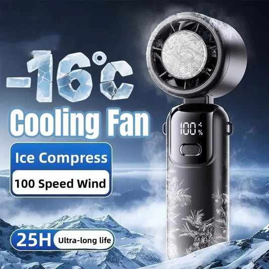 100-SPEEDS - HANGING ICE PACK HANDHELD HIGH SPEED FAN