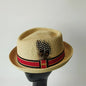 Vintage British Trilby Straw Hat Summer Fedora