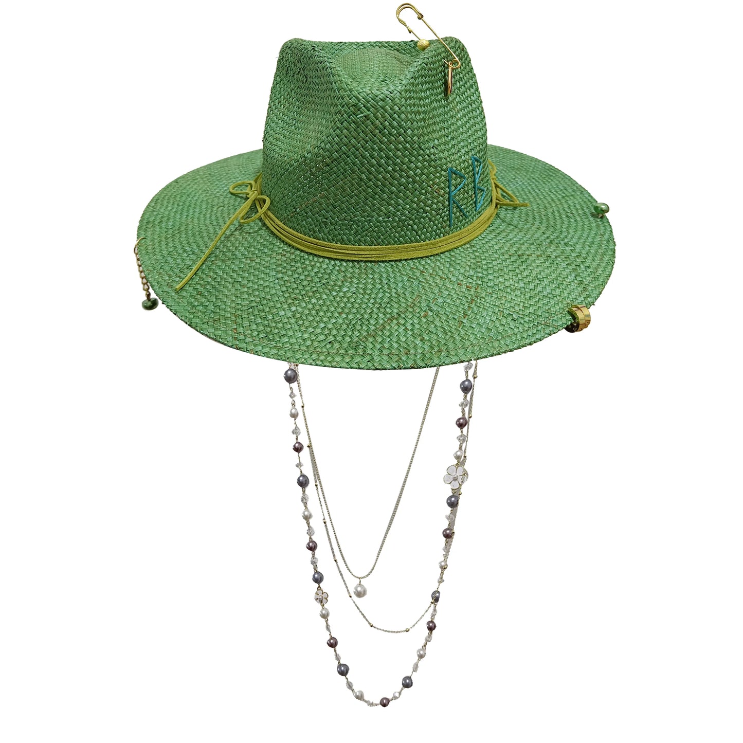Beach Hat Punk Pearl Chain Crown Sun Hat