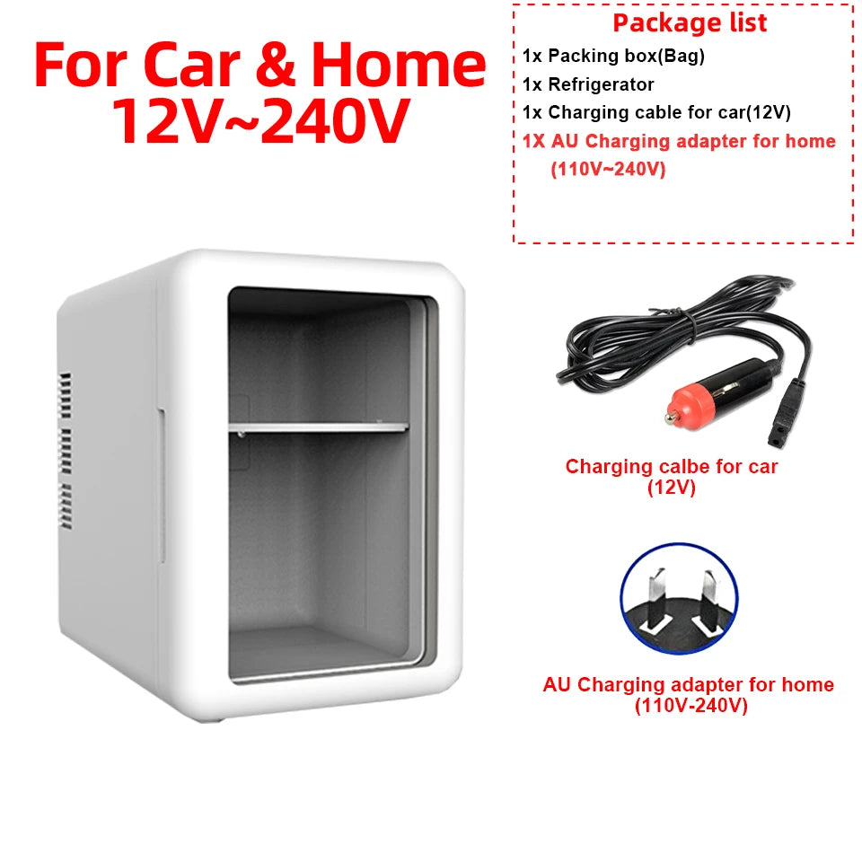 4-Liter CAR/HOME - MINI BEAUTY REFRIGERATOR W/COOLING & HEAT