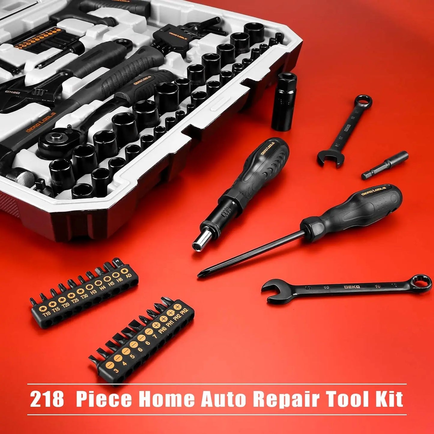 218-Piece - PROFESSIONAL GENERAL HOUSEHOLD HAND TOOL KIT