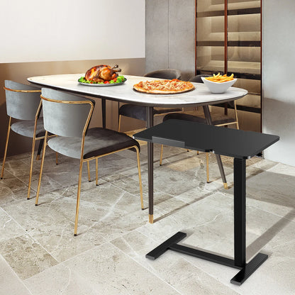 SOFA TABLE W/HIDDEN WHEELS & ADJUSTABLE HEIGHT