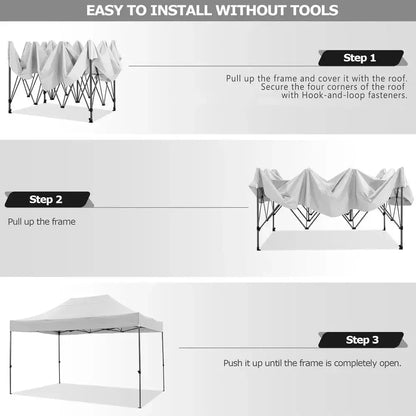 10-Foot by 15-Foot - Waterproof Heavy-Duty Outdoor Party Tent W/Sidewalls