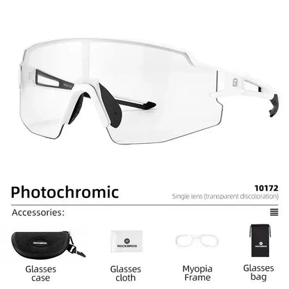 PHOTOCHROMIC UNISEX ROAD RACING CYCLING SUNGLASSES EYEWEAR