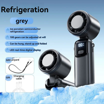 100-SPEEDS - HANGING ICE PACK HANDHELD HIGH SPEED FAN