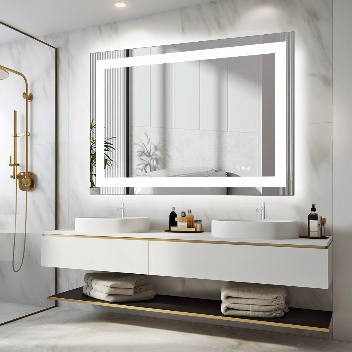 36in x  24in - LED FRONT & BACK LIT BATHROOM VANITY MIRROR