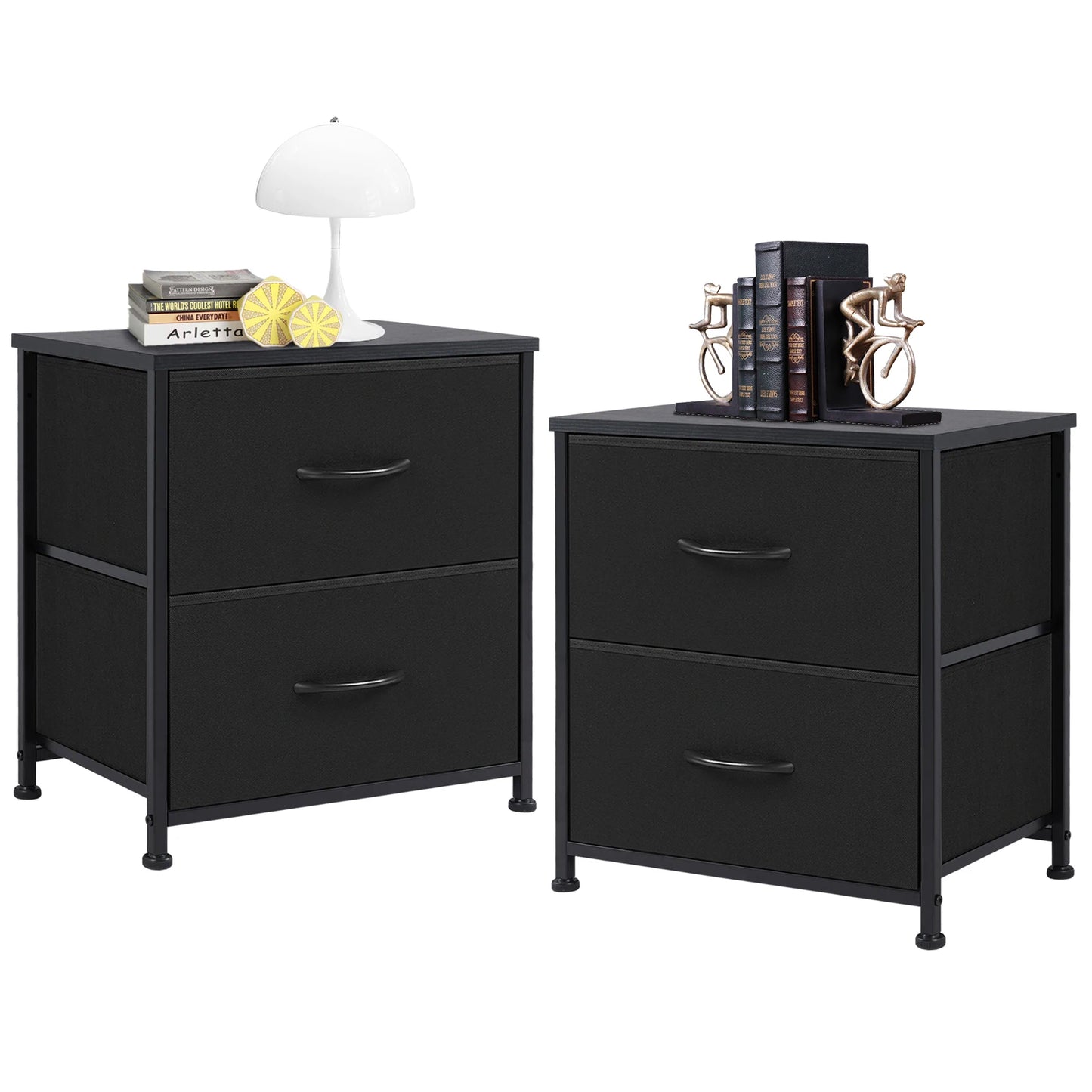 LIVING ROOM CABINET, BEDSIDE NIGHT STANDS