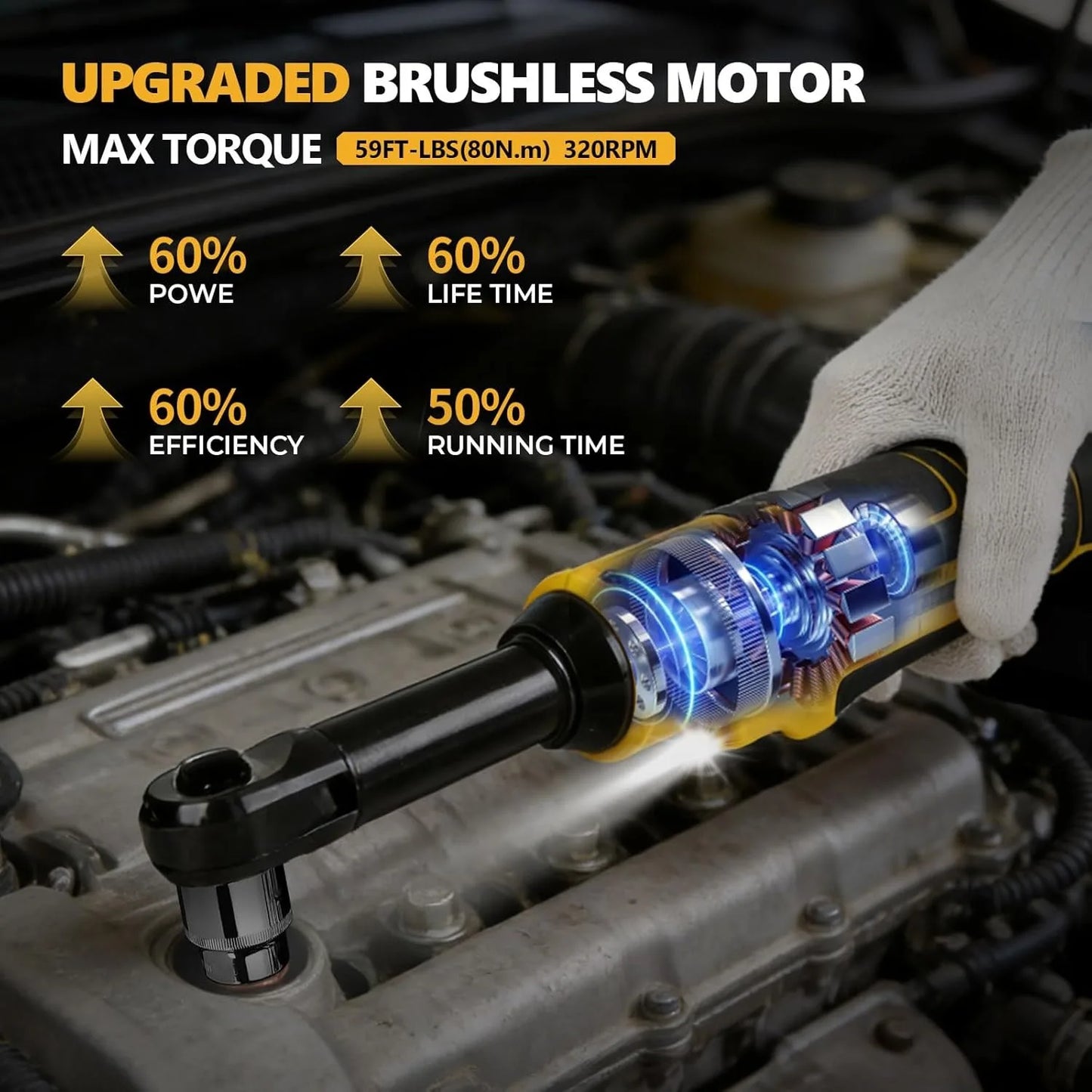 DEWALT DCF515 - Extendable Compact Variable Speed Brushless Ratchet Wrench