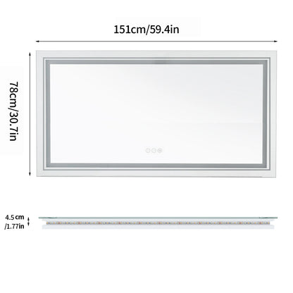 JUMBO-LARGE ILLUMINATED FRONT & BACKLIT LIGHTS VANITY MIRROR