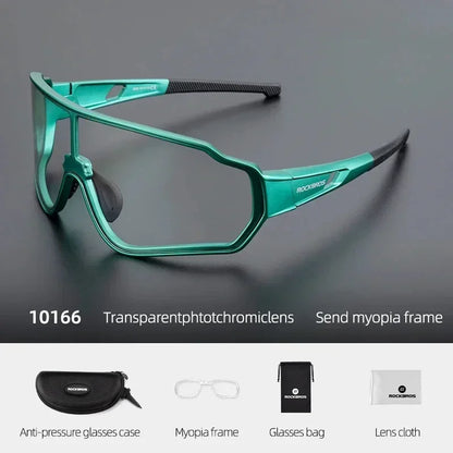 PHOTOCHROMIC UNISEX ROAD RACING CYCLING SUNGLASSES EYEWEAR