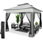 11-Ft x 11-Ft - Pop-Up Gazebo One-Push Canopy Tent w/Mosquito Nettings 
10-Ft x 10-Ft Outdoor Canopy Shelter with Double Roof Ventilation