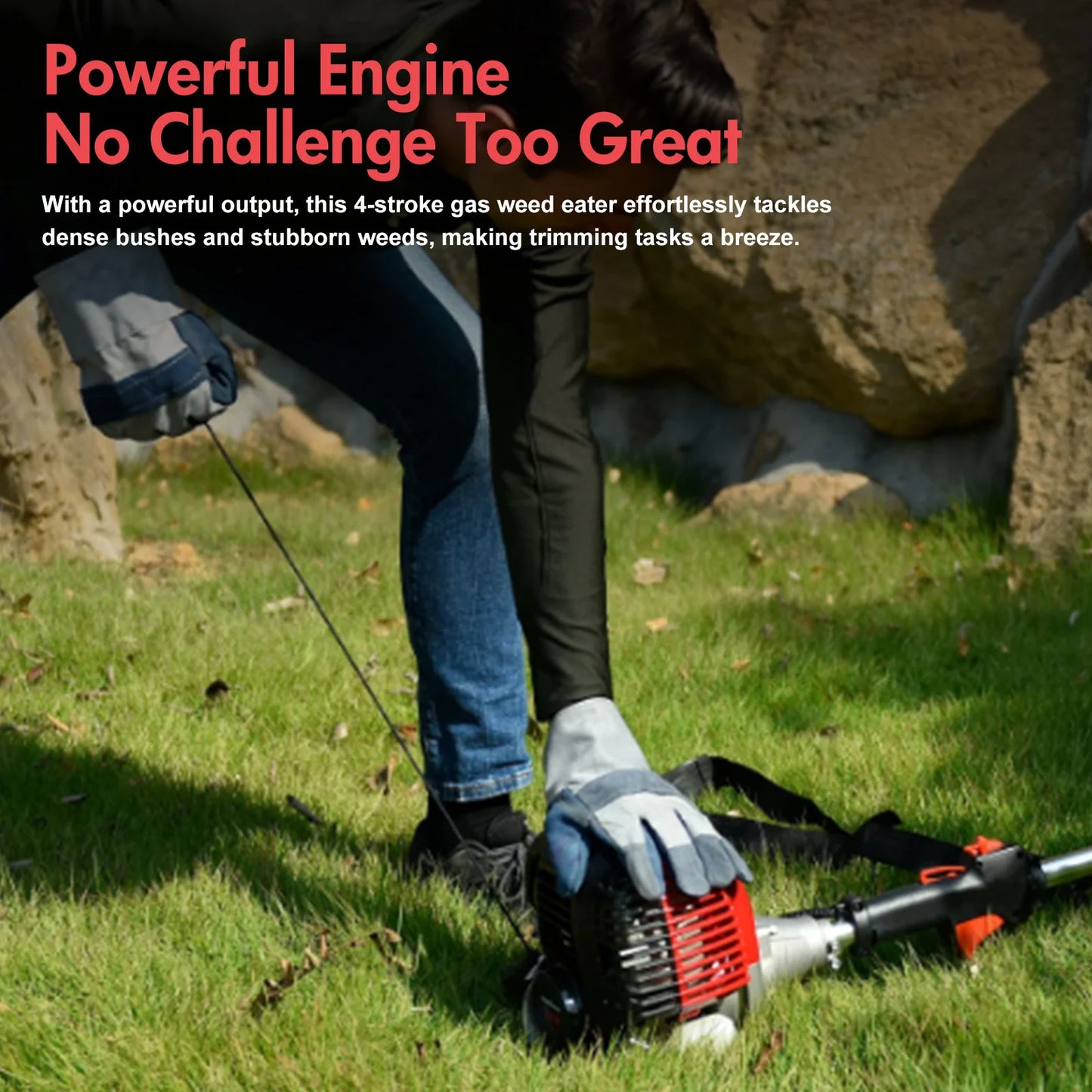 4-Stroke, 31cc, 15lbs - GAS WEED EATER W/13" STRAIGHT SHAFT TRIMMER