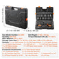 450-Pieces - Mechanics Tool Set and Socket Set 1/4" 3/8" 1/2" Drive
