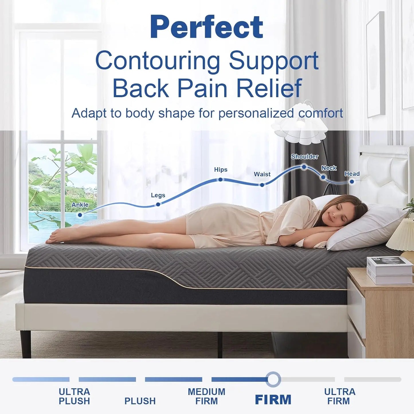 10in QUEEN SIZE LUXURY COOLING GEL MEMORY MATTRESS