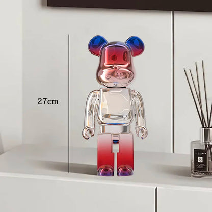 27cm - PAINTED GRAFFITI BEAR RESIN DESKTOP STATUE/ORNAMENTS