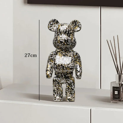 27cm - Graffiti Bear Resin Statue/Ornaments, Bear Decor
