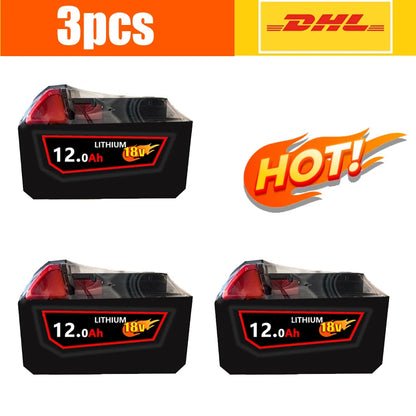 18V, 12.0Ah -M18-HB3 Replacement Battery High Energy for  Original Milwaukee M12-18FC Charger 48-11-1815