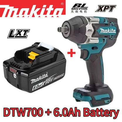 18-Volts - Makita DTW700 Variable Cordless Impact Wrench Brushless Motor Auto Stop