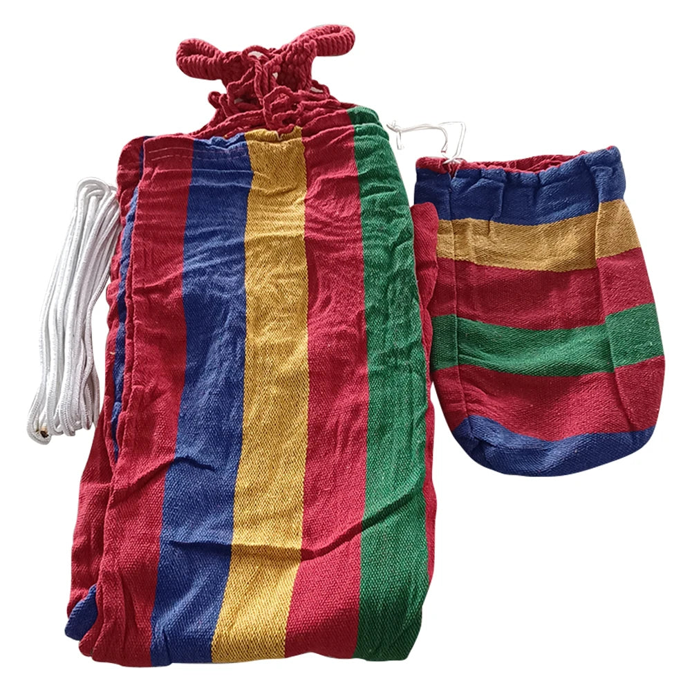 1-2 Person Fabric Hammock with Straps 264lbs Capacity