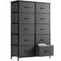 DRESSER/WARDROBE/BEDSIDE TABLE W/10-FABRIC DRAWERS