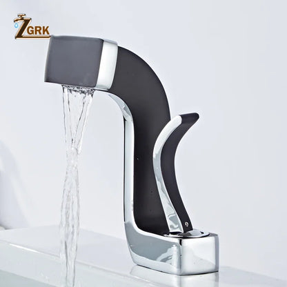 LUXURIOUS BATHROOM WATERFALL FAUCET GOLD, BLACK, CHROME