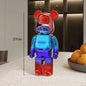 27cm - PAINTED GRAFFITI BEAR RESIN DESKTOP STATUE/ORNAMENTS