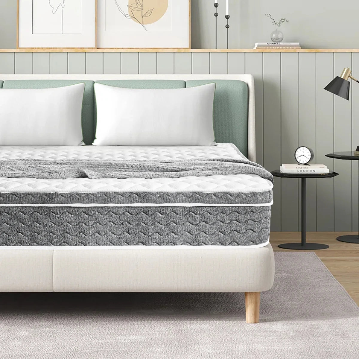 10in/12in/14in - QUEEN SIZE HYBRID MEDIUM, MOTION ISOLATION MATTRESS-IN0-A-BOX