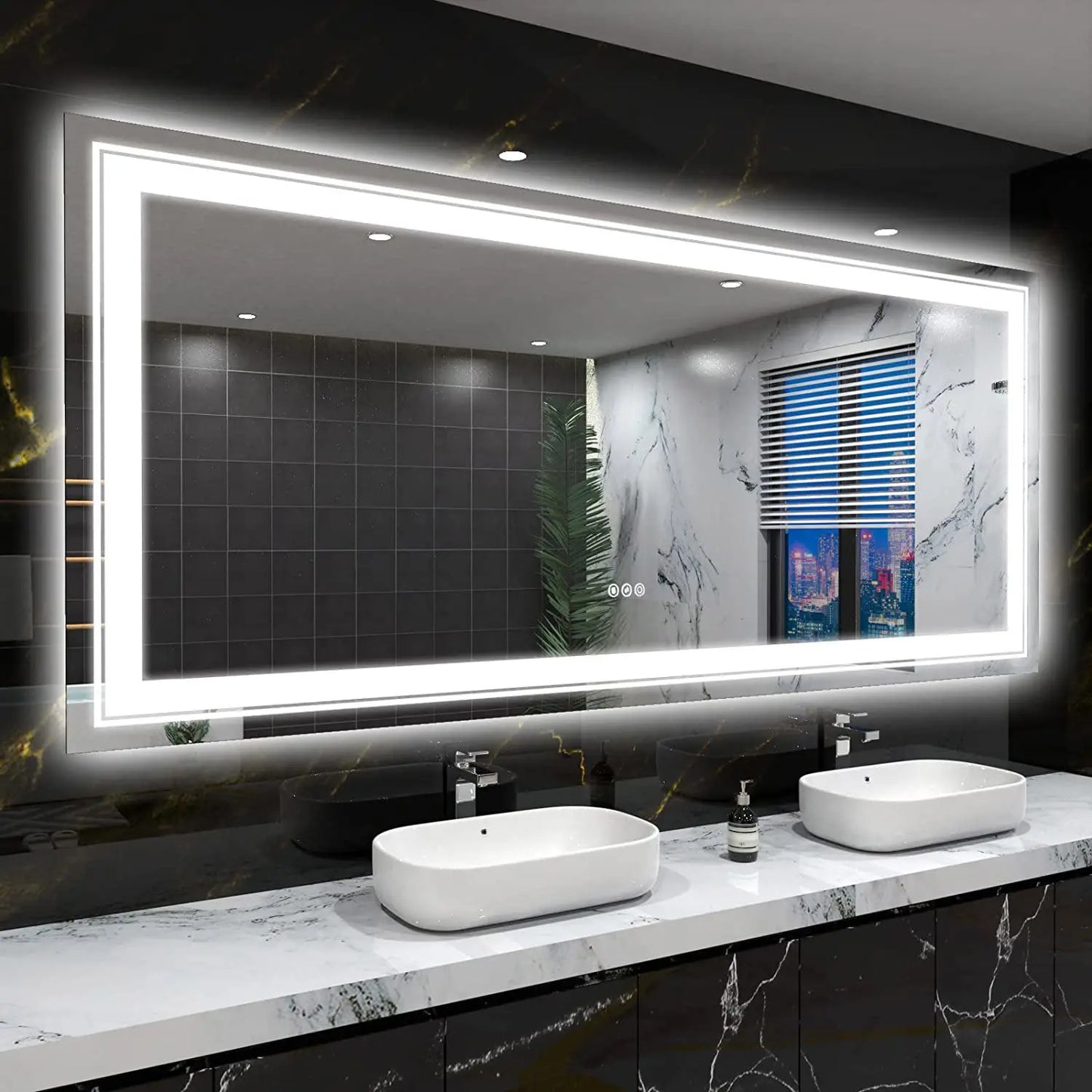48 inches X 24 inches - LED LIGHTED VANITY MIRROR W/MEMORY, ANTI-FOG