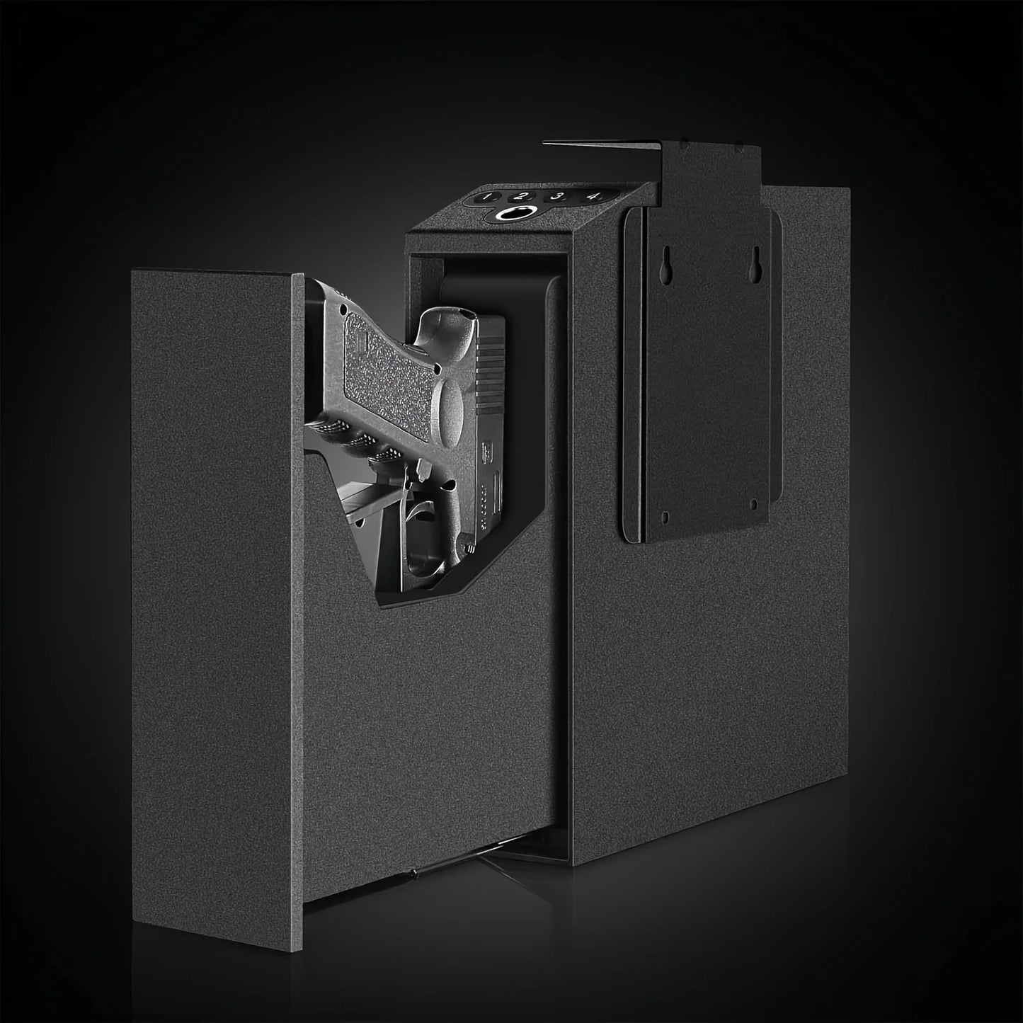 AUTOMATIC FINGERPRINT SLIDER HANDGUN SAFE, NIGHTSTANDS, DESK
