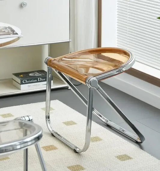 ACRYLIC TRANSPARENT PLASTIC FOLDING/STACKABLE DINING CHAIR