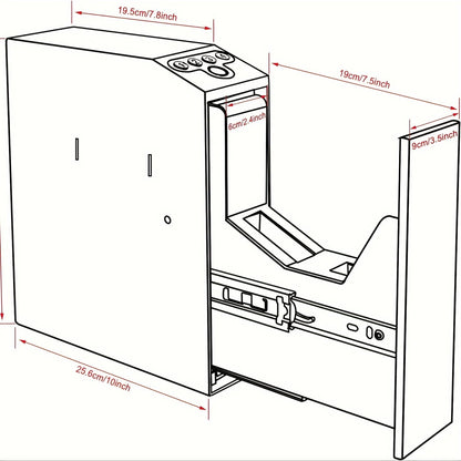 AUTOMATIC FINGERPRINT SLIDER HANDGUN SAFE, NIGHTSTANDS, DESK