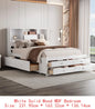 8-DRAWERS - KING SIZE PLATFORM BED W/STORAGE HEADBOARD