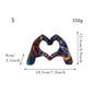 COLORFUL LOVE GESTURE RESIN DESKTOP DECORATION ORNAMENT