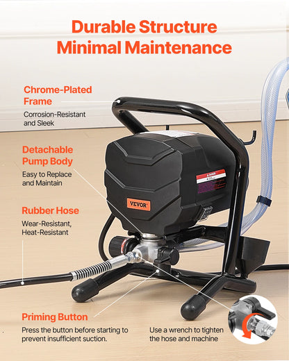 650W, 3000psi - ELECTRIC STAND HIGH EFFICIENCY AIRLESS PAINT SPRAYER