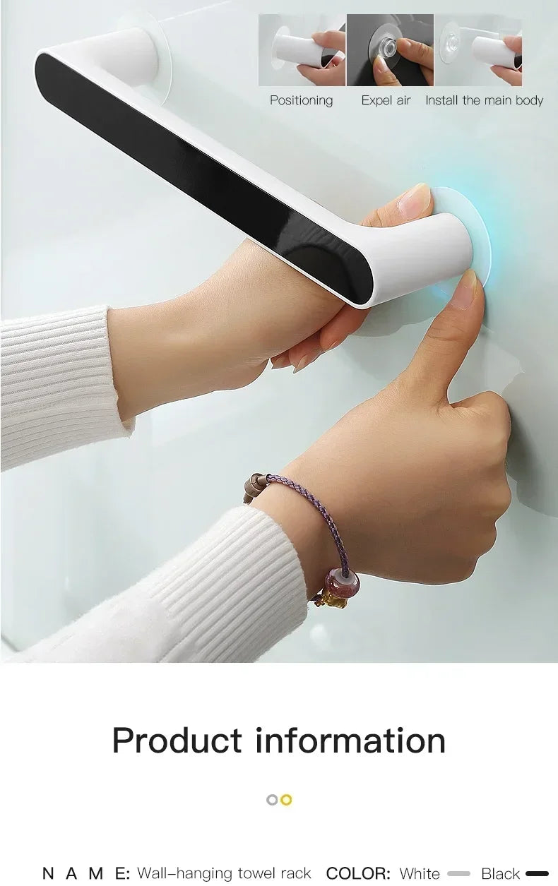 SELF-ADHESIVE WALL MOUNTED TOWEL HANGER ORGANIZER